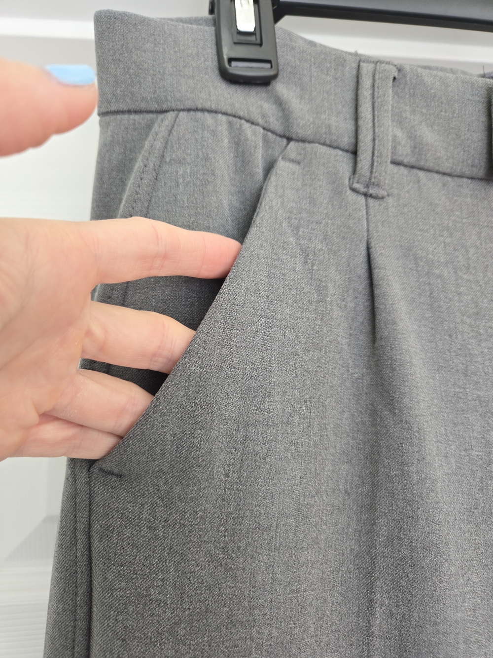 Democracy Gray Ab Solution Skyrise Wide-Leg Dress Pants 10 Mold & Hold Slimming - Picture 2 of 15